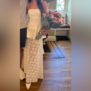 Dissh Loula Maxi Skirt in White and Because of Alice Top